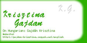krisztina gajdan business card