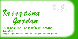 krisztina gajdan business card